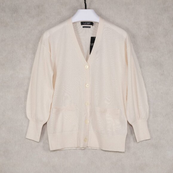 Lauren Ralph Lauren Sweaters - Lauren Ralph Lauren Umatilla Cashmere Cardigan Sweater Winter Cream Size L 3284